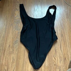Aerie scoop neck swimsuit black
